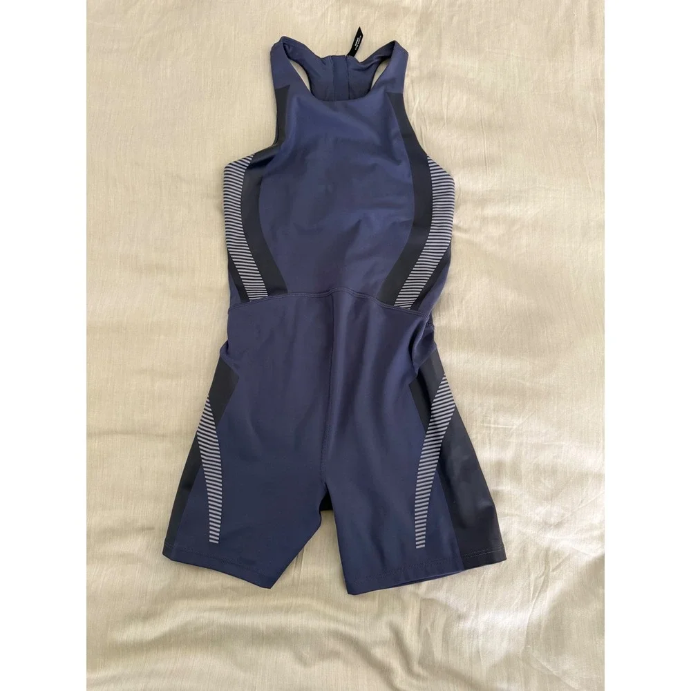 Athleta Allyson Felix Legend Bodysuit Women's‎ S Navy One Piece Performance Suit - Picture 2 of 7